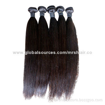 16-inch Yaki Straight Virgin Brazilian Hair Weave Human Hair Extensions